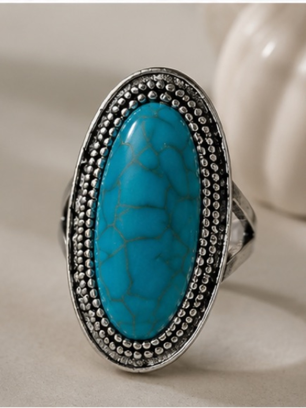 Boho Turquoise Statement Ring ✨ Southwestern Festival Style